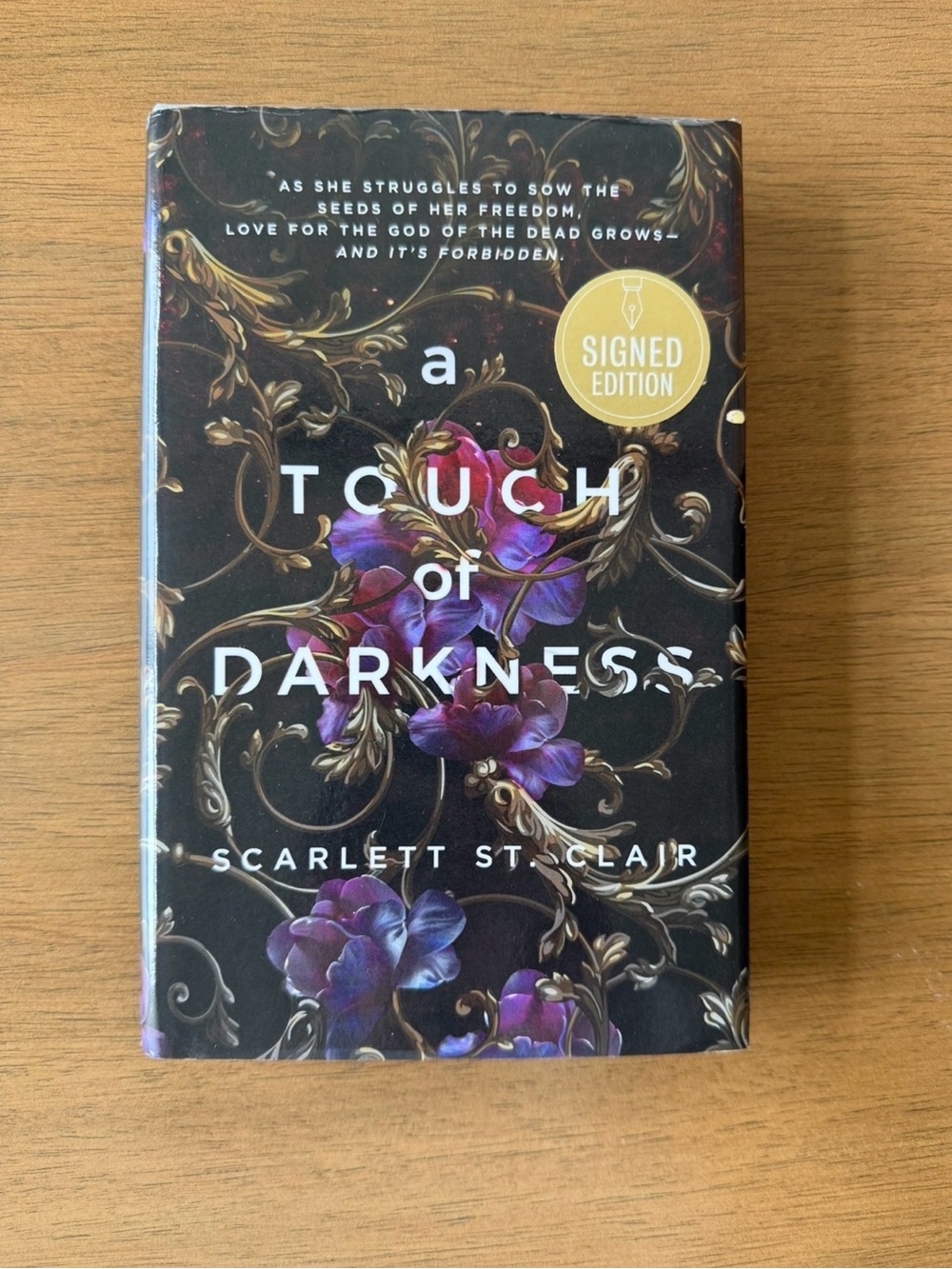 A Touch of Darkness by - Black & Purple Hardcover (Signed Edition)